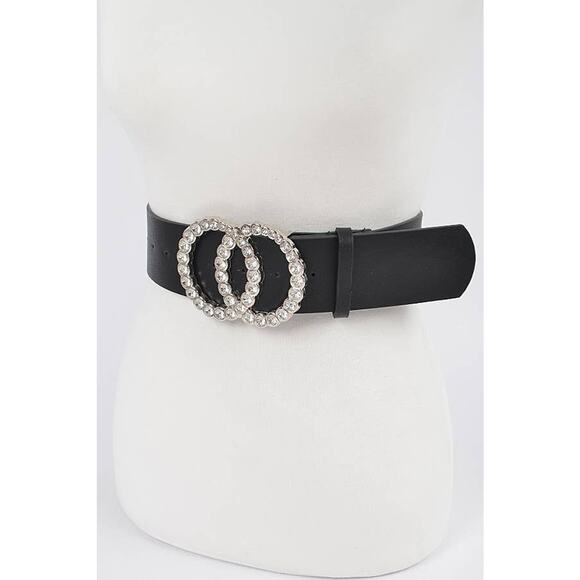 Rhinestone Filled Double Ring Belt main image 9